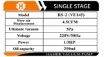 پمپ وکیوم روغنی VE-145 هامر - Image 3