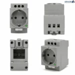 پریز ریلی تابلو برق فونیکس کنتاکت EO-CF/UT/LED کد 0804026، 16 آمپر 250 ولت